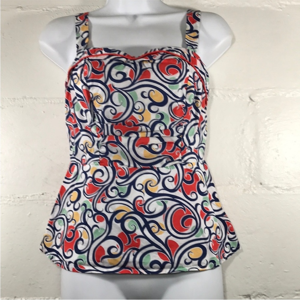 Cabi Keepsake Scroll Print Bustier Top Style #823 - image 4